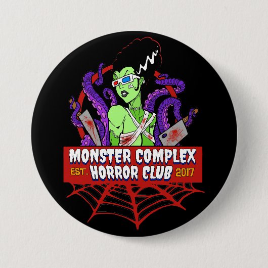 MONSTER COMPLEX HORROR CLUB MAIN LOGO BUTTON / PIN (Voorkant)