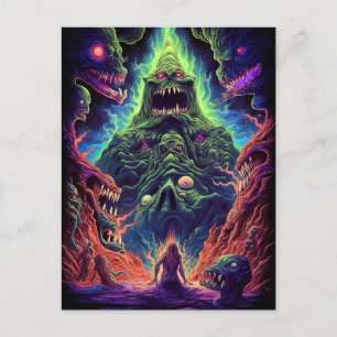 Monster Creature Horror Art Briefkaart
