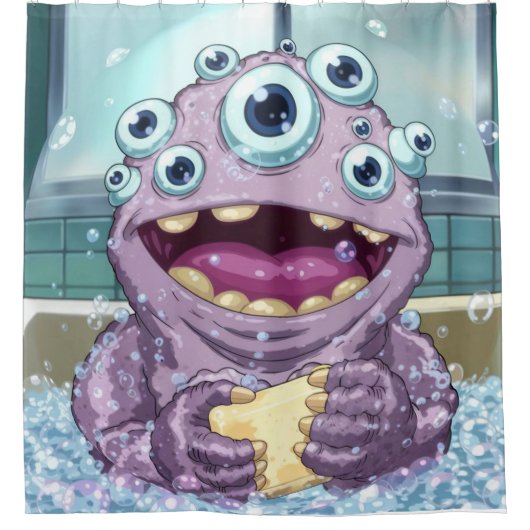 Monster de bulle rideau de douche (Devant)