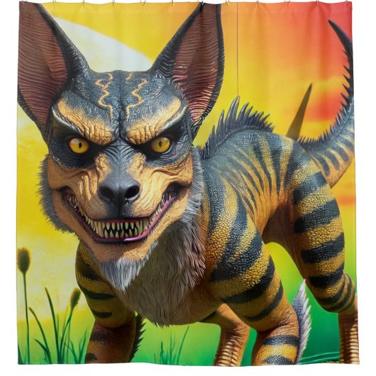 monster douchegordijn (Voorkant)