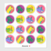 "Monster Dragon Faces" Sticker Sheet (Feuille)