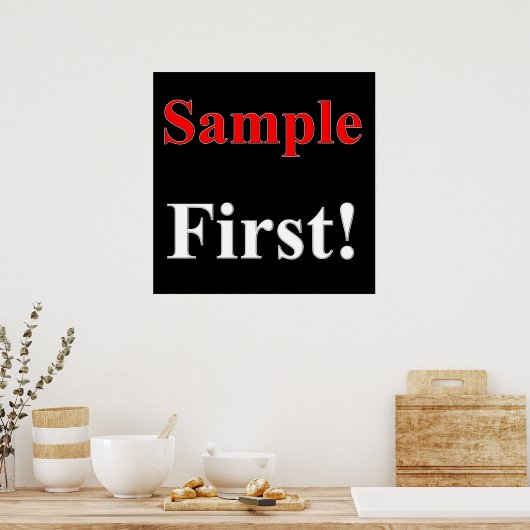 Monster eerste Poster matte (Keuken)