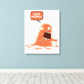 Monster eet mensen canvas afdruk (Insitu (Houten vloer))