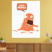 Monster eet mensen canvas afdruk (Insitu (Woonkamer))