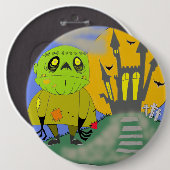 Monster en mij ronde button 6,0 cm (Voorkant /achterkant)