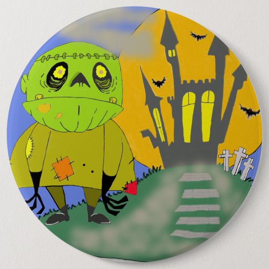 Monster en mij ronde button 6,0 cm (Voorkant)