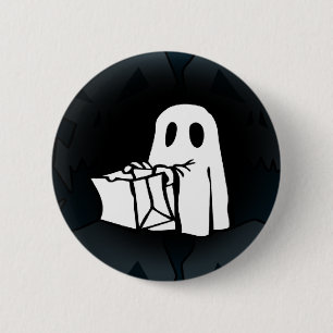 Monster en spoken ronde button 5,7 cm