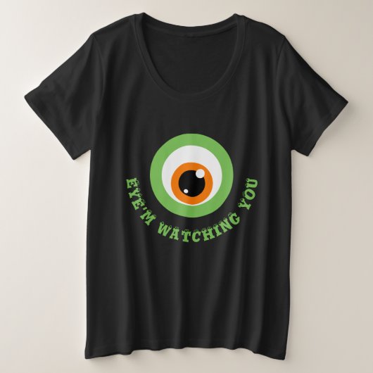 Monster Eye Pun Plus Maat T-shirt (Design voorkant)