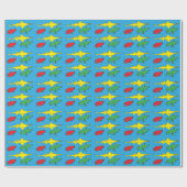 Monster Fish Wrapping Paper Cadeaupapier (Vlak)
