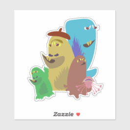 Monster Friends Forever Character Cartoon Art Sticker
