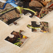 Monster Fubby op schommel. Legpuzzel (Zijkant)