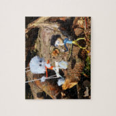 Monster Fubby op schommel. Legpuzzel (Verticaal)