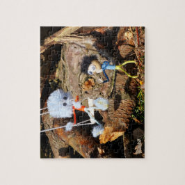 Monster Fubby op schommel. Legpuzzel