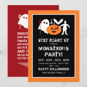 Monster Gang, Invitation de la fête d'Halloween (Devant / Derrière)