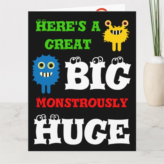 Monster Great BIG Énorme 8 x 11 Bonne carte d'anni (Devant)