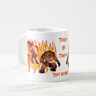 Monster Gremlin Flames Halloween Persoonlijk Koffiemok