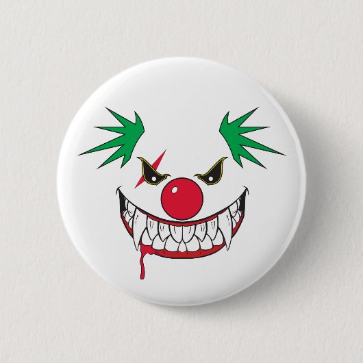 Monster Grin Clown Face Button (Voorkant)