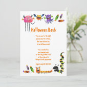 Monster Halloween Bash Kaart (Staand voorkant)