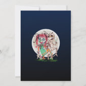 Monster Halloween Party Kaart (Achterkant)