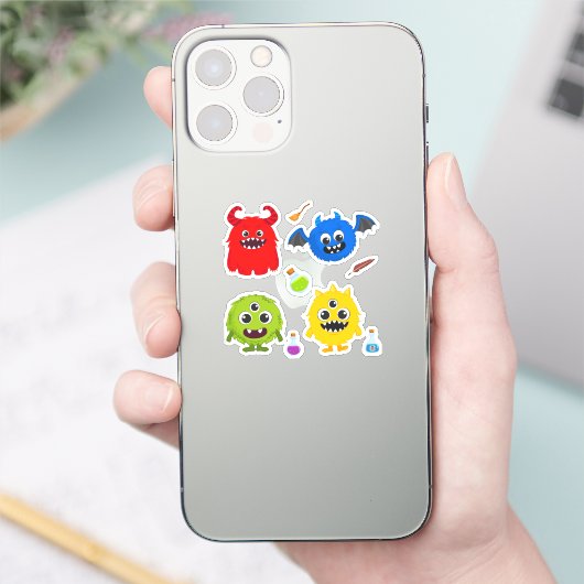 Monster Halloween Schattige Sticker (Telefoon)