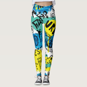 Monster Hand getrokken Kinder Patroon Leggings