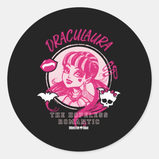 Monster High Draculaura Ronde Sticker (Voorkant)