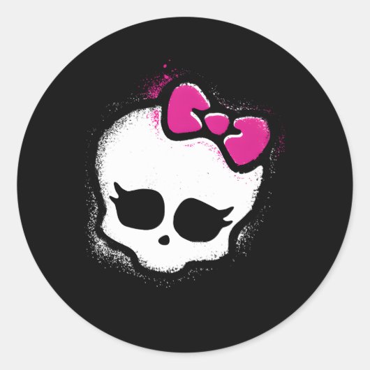 Monster High Graffiti Skull Ronde Sticker (Voorkant)