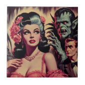 monster horror meisje tegeltje (Voorkant)