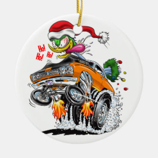 Monster Hot Rod Santa Bird Ho. Ho! Ho! Keramisch Ornament