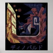 Monster Hunter World Iceborne Glavenus Kanji Ico Poster (Voorkant)
