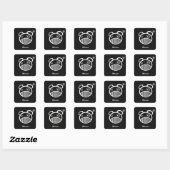 Monster Icon sticker zwart (Vel)