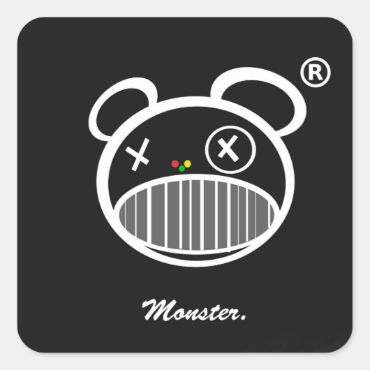 Monster Icon sticker zwart (Voorkant)
