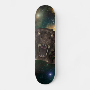 Monster in de ruimte skateboard