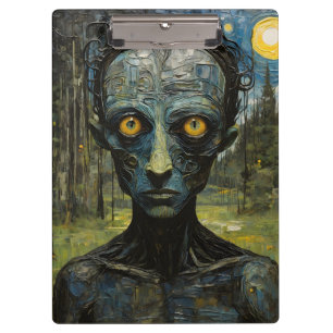 Monster in het bos klembord