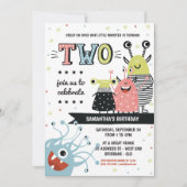 Monster Invitation Anniversaire de deux ans (Devant)