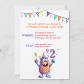 Monster Invitation d'anniversaire de deux ans (Dos)