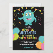 Monster Invitations Anniversaire Ballons (Devant)