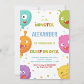 Monster Invitations d'anniversaire Aquarelles Ball (Devant)