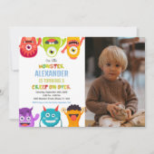 Monster Invitations d'anniversaire, Monsters une p (Devant)