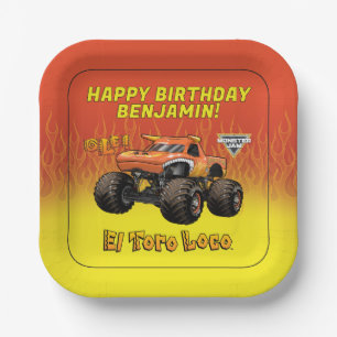 Monster Jam - El Toro Loco Verjaardag Papieren Bordje