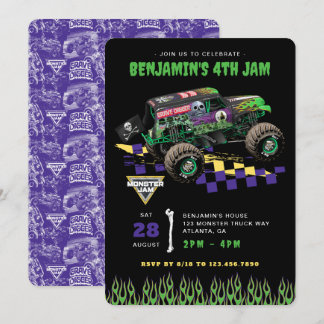 Monster Jam - Grave Digger Birthday Kaart