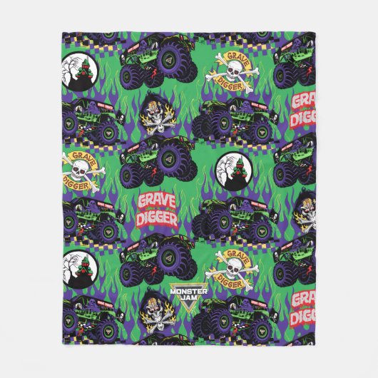 Monster Jam Grave Digger Fleece Deken (Voorkant)