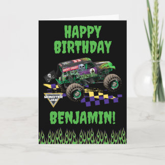 Monster Jam Grave Digger Gefeliciteerd met je verj Kaart