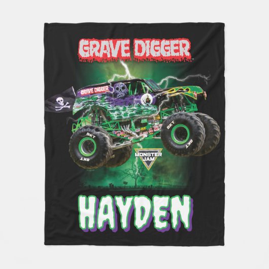 Monster Jam Grave Digger - Persoonlijk Fleece Deken (Voorkant)