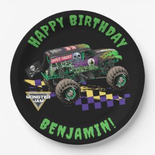 Monster Jam Grave Digger Verjaardag Papieren Bordje