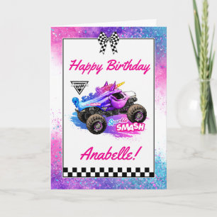 Monster Jam - Sparkle Smash Verjaardag Kaart