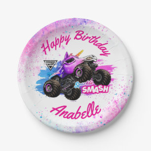 Monster Jam - Sparkle Smash Verjaardag Papieren Bordje