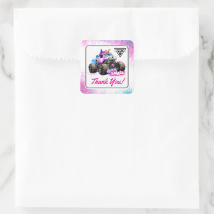 Monster Jam - Sparkle Smash Verjaardag Vierkante Sticker
