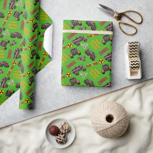 Monster Jam - Zombie Verjaardag Cadeaupapier (Crafts)