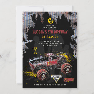 Monster Jam - Zombie Verjaardag Kaart